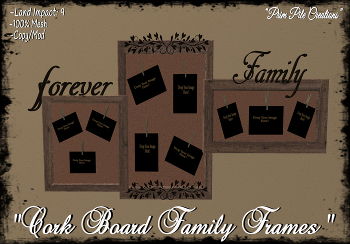 ~PPC~ Cork Board Family Frames 