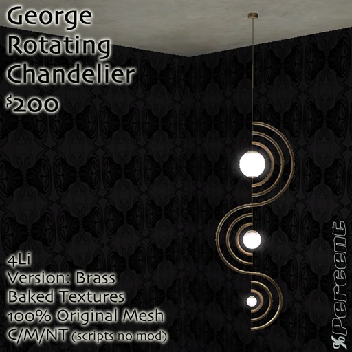 %Luke Chandelier (brass) *MESH* Delivery Box
