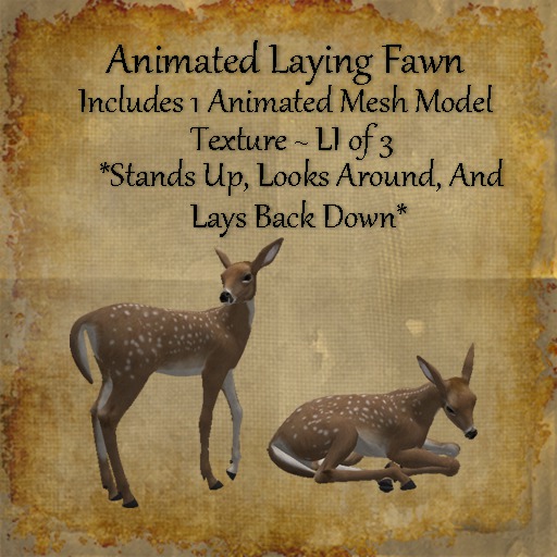 Bad Katz Animated Laying Fawn