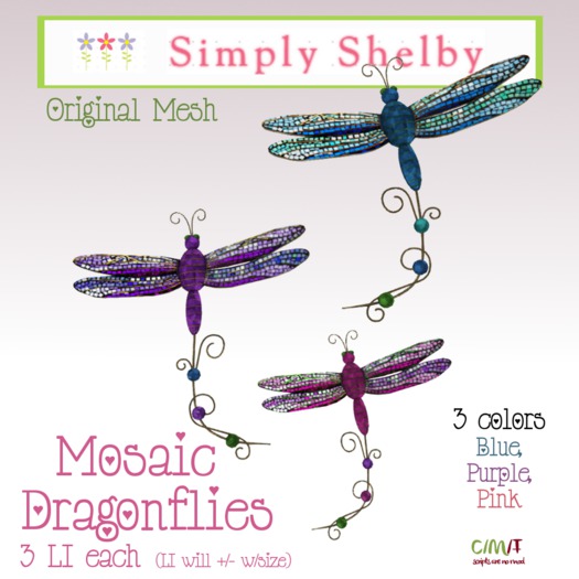 Mosaic Dragonflies - fatpack