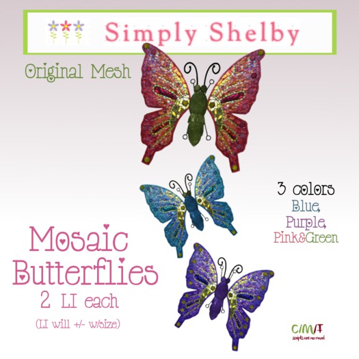 Mosaic Butterflies - fatpack