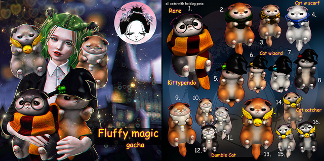 12.Yokai - Fluffy magic - Dumble Cat (black)