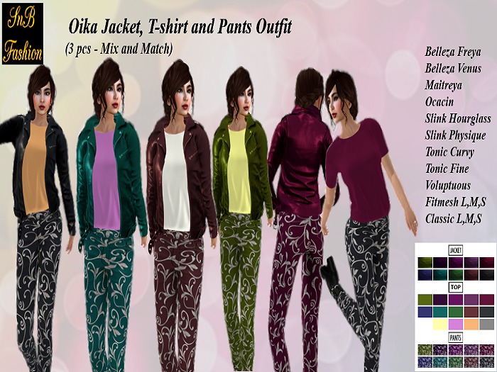 SnB Fashion - Oika Top, Jacket & Pants