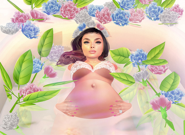 *MB* Bento pose Milk Bath pregnant 7