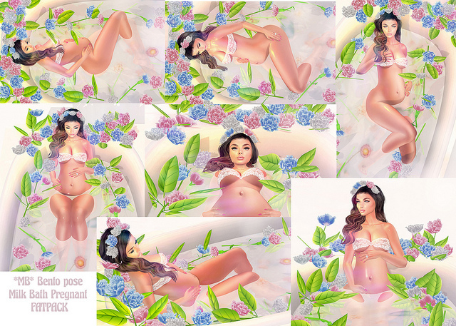 *MB* Bento pose Milk Bath Pregnant FATPACK