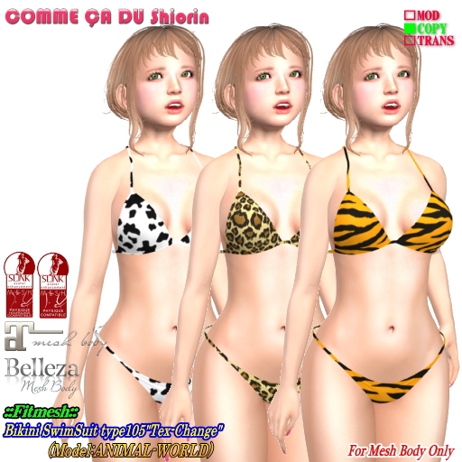 =CS= Bikini Swimwear105TC ANIMAL-WORLD