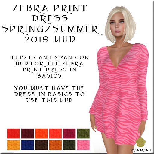 BM Zebra Print Dress SS 19 HUD