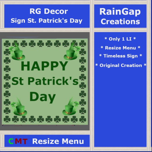 RG SIGN HAPPY ST PATRICK'S DAY