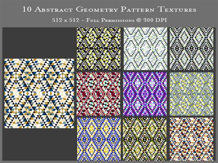 Abstract Geometry Pattern Textures - Full Perm