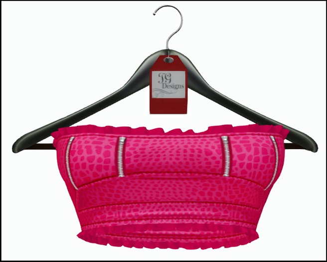 TG Ruffle Zipper Leopard Pink Top