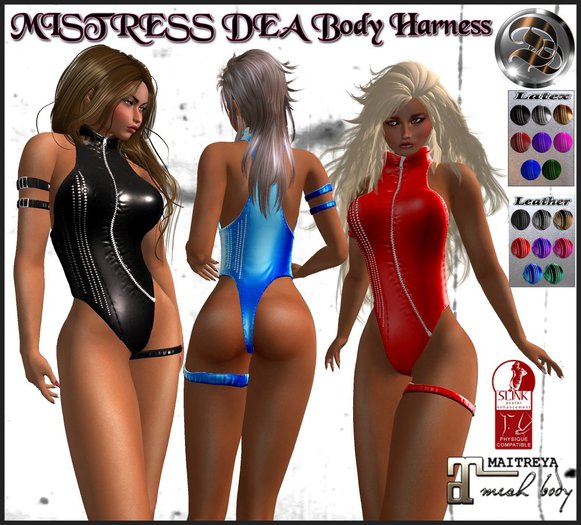 ☾ⅅⅅ☽☣  Mistress DEA Body Harness ☣ Maitreya / Slink