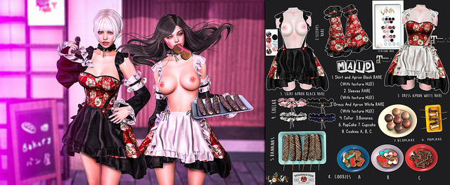 {:UNA:]{INSURRECTION] Skirt-ApronBlack RARE