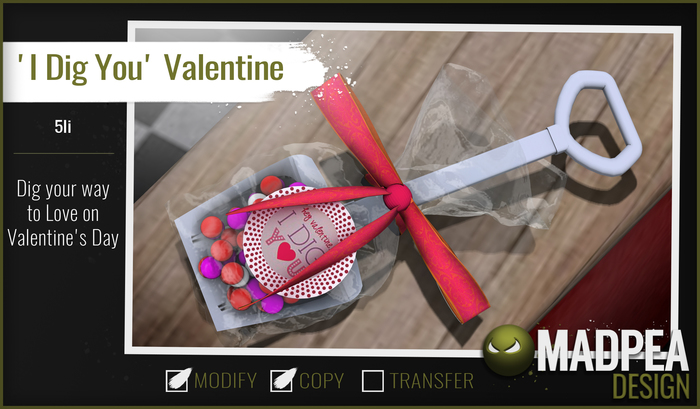 MadPea 'I Dig You' Valentine (add)