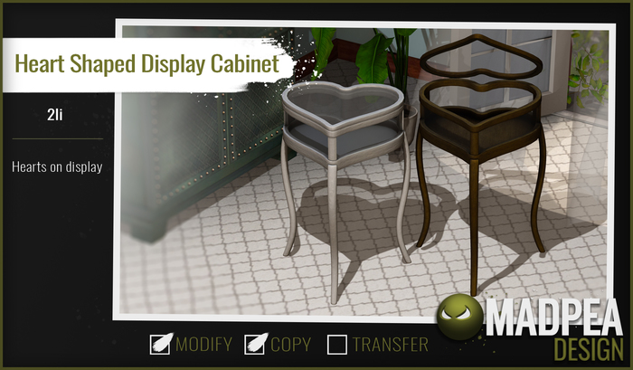 MadPea Heart Shaped Display Cabinet (add)