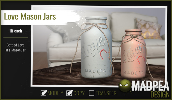 MadPea Love Mason Jars (add)