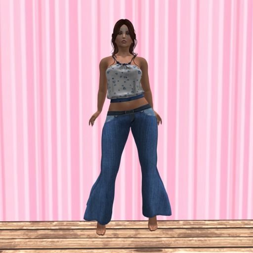 Julie Top/Pants Blue Hearts