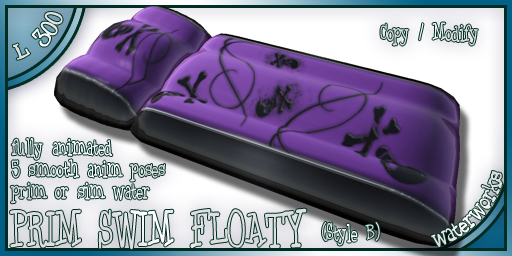 WaterWorks -FLOATY MATTRESS - PURPLE SKULL