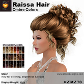 A&A Raissa Hair Ombre Colors V2, elegant curly mesh updo, low complexity