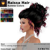 A&A Raissa Hair Summer Colors V2, elegant curly updo, low complexity