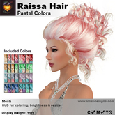 A&A Raissa Hair Pastel Colors V2, elegant curly updo, low complexity