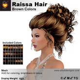 A&A Raissa Hair Brown Colors V2, elegant curly updo, low complexity