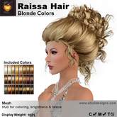 A&A Raissa Hair Blonde Colors V2, elegant curly updo, low complexity