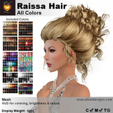 A&A Raissa Hair All Colors V2, elegant curly updo, low complexity