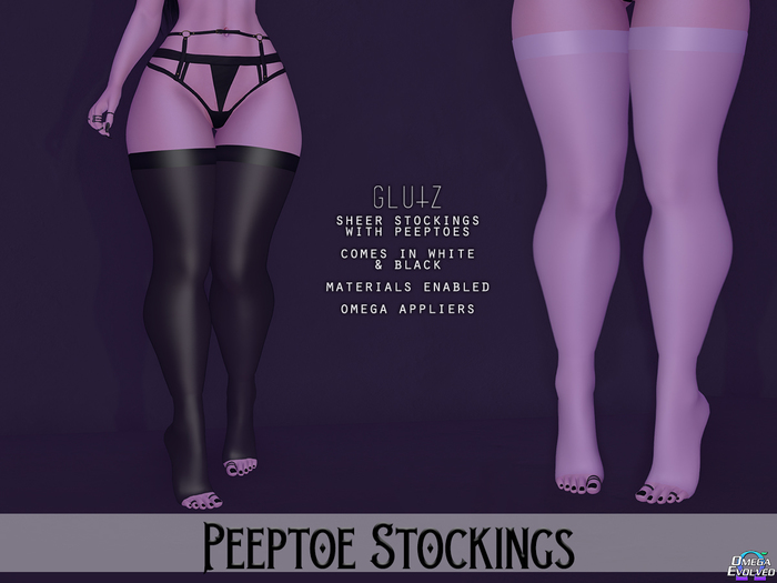 glutz . peeptoe stockings