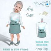 *Cherry Tot* BEBE/TDB FItted Mousy Outfit Sky