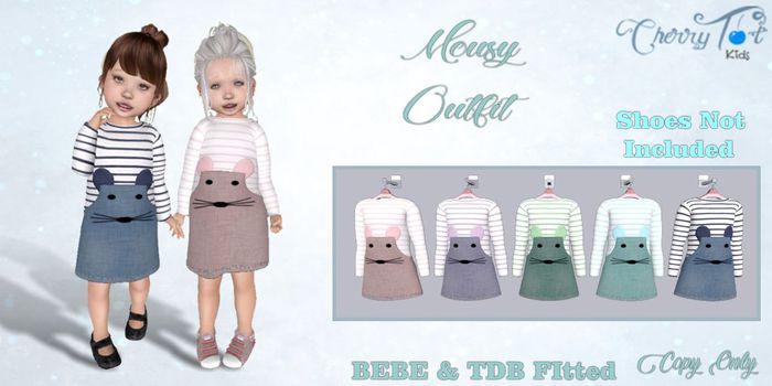 *Cherry Tot* BEBE/TDB Fitted Mousy Outfit FATPACK