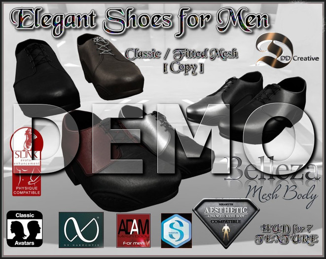 ☾ⅅⅅ☽ ELEGANT SHOES for MEN CLASSIC / FITTED MESH [ DEMO ]