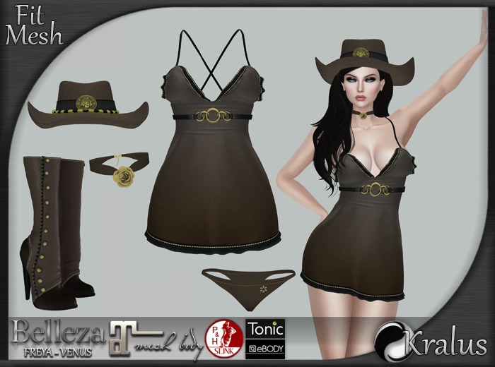 ::KRALUS : Fit-Mesh : Country Darlin : Umber