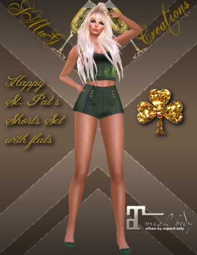 Happy St. Pat's Shorts Set