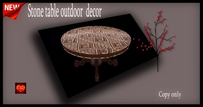 stone table outdoor  decor