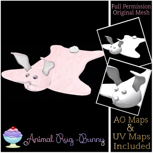 [Sherbert] Full perm Animal Rug -Bunny  (ADD TO UNPACK)