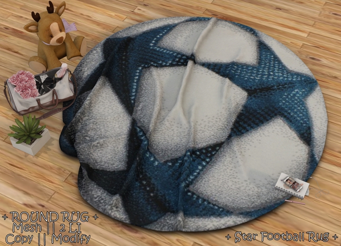 || When I'm Bored || Round Mesh Rug || Star Football Rug || 2LI 
