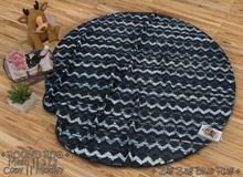 || When I'm Bored || Round Mesh Rug || Zig Zag Blue Rug || 2 LI