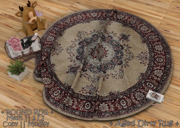 WIB - Round Mesh Rug - Aged Dirty Rug