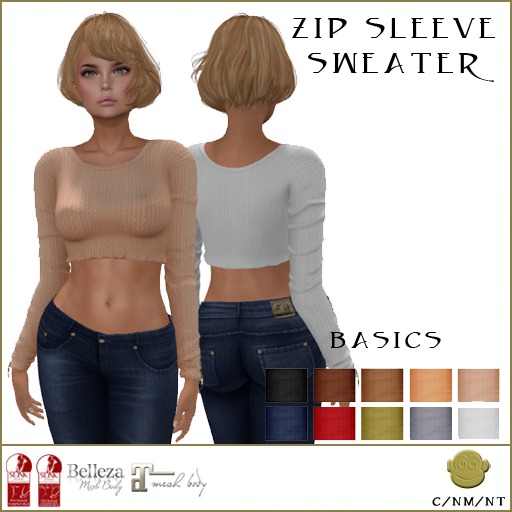 BM Zip Sleeve Sweater Basics