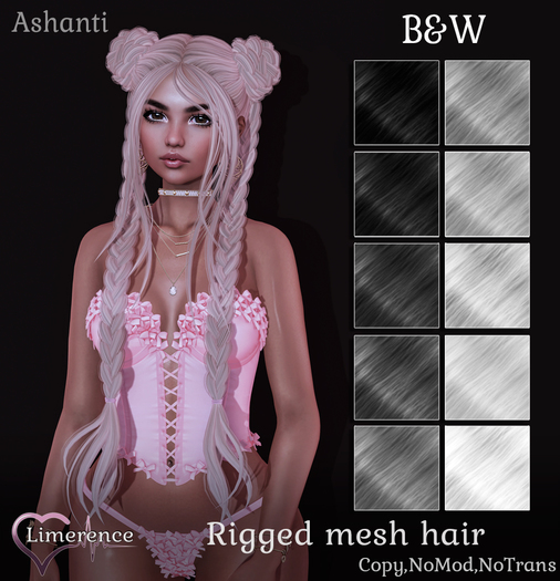 {Limerence} Ashanti hair-B&W