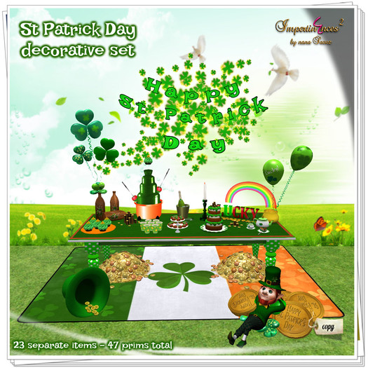 St Patrick Day decorative set
