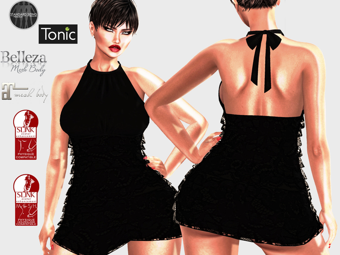 Dress Ruffled black-