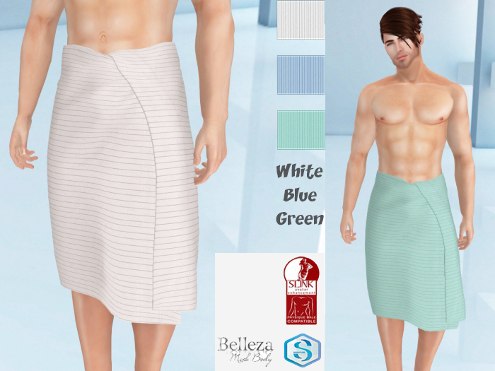 Lovers : Towel : Men's warpped around towel : 3 Colors HUD