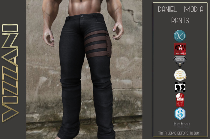 FANTASTIC PANTS MESH  MOD. DANIEL MOD: A CREATED BY VIZZANI.