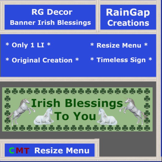 RG DECOR BANNER IRISH BLESSINGS