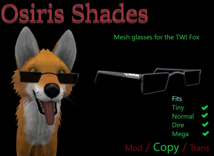 Osiris Shades for TWI Fox.