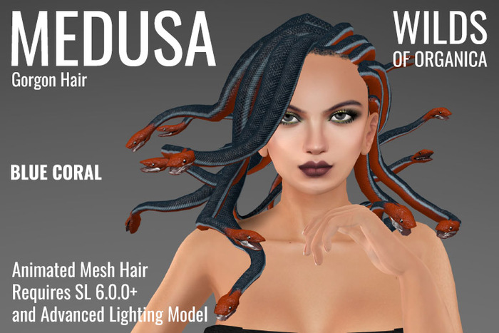 [ WoO ] Medusa Gorgon Hair (BLUE CORAL)