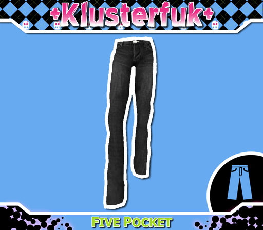 WC:Male:Jeans: 5 Pocket Jean [Black]