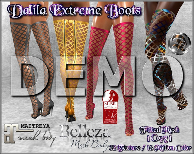 ☾ⅅⅅ☽ DALILA EXTREME BOOTS / Belleza Maitreya Slink [ DEMO ]