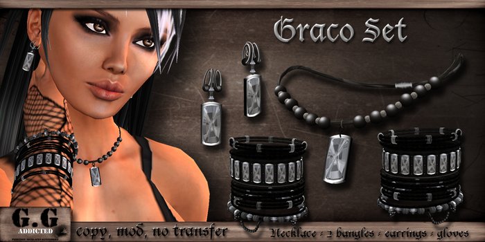 :: Graco Set :: 2 Blangles - Necklace - Earrings - Gloves
